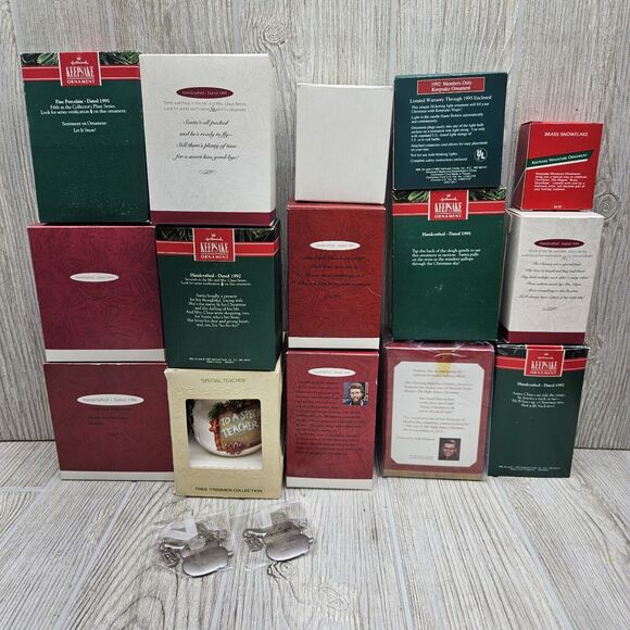 Vtg Hallmark Keepsake Christmas Ornament Lot Of 17 Collector's Club Santa Bear - Picture 2 of 4